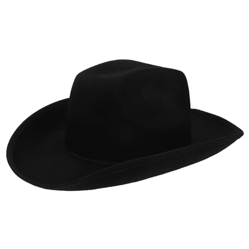 Gatuida Filz Cowboyhut Damen Westernhut Verstellbar Wiederverwendbar Robust Stilvoll für Party und Kostüm für Erwachsene Schwarzer Cowgirl Hut Gatuida Filz Cowboyhut Damen Westernhut Verstellbar Wiederverwendbar Robust Stilvoll für Party und Kostüm für Erwachsene Schwarzer Cowgirl Hut von Gatuida