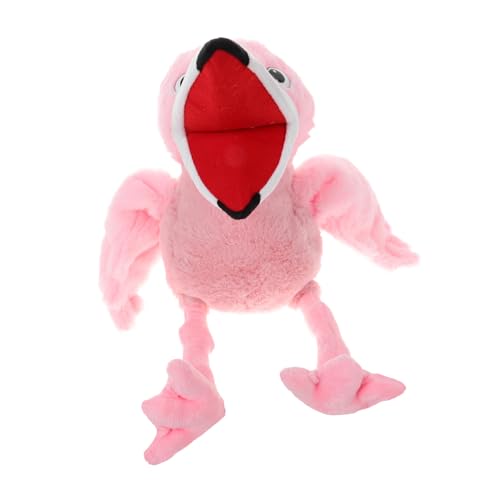 Gatuida Flamingo Plüsch Handpuppe für Weiche und Sichere Handpuppe zum Geschichtenerzählen Kuscheliges Tierfigur für Eltern Junge Mädchen Interaktion und Kinderparty Spielspaß von Gatuida