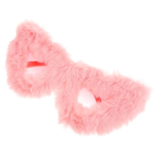 Gatuida Flauschige Herz Sonnenbrille Damen Trendige Partybrille für Strand Disco Festival Kostümaccessoire Rosa Rahmen Rosa Gläser von Gatuida