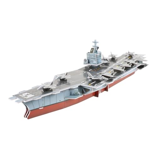 Gatuida Flugzeugträger Modellbausatz Puzzle DIY Bauspielzeug für Erwachsene und Detailgetreues Schiff Edukatives Gehirntraining Familien von Gatuida