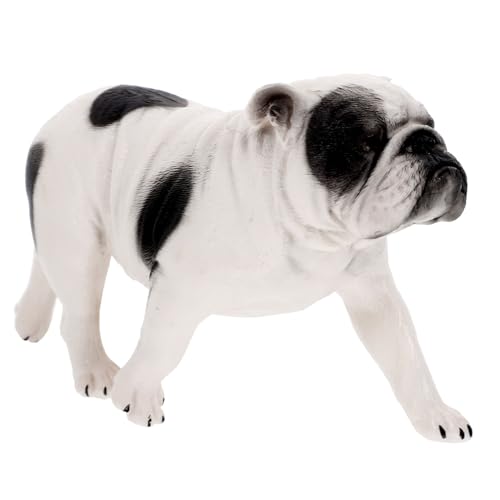 Gatuida Französische Bulldogge Figur Ornament Plastik Desktop Deko Hundemodell für Kleines Puppymodell für Innen Schlafzimmer Wohnzimmer von Gatuida