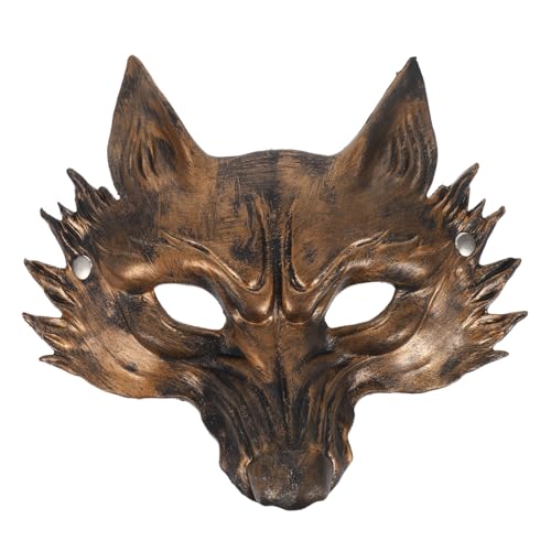 Gatuida Fuchsmaske Halloween: Tiergesichtsmaske – Realistisches Fuchskostüm-Accessoire für Maskerade, Cosplay-Party – Halbgesichts-Tierkostüm-Requisite für Karneval & Verkleidung von Gatuida