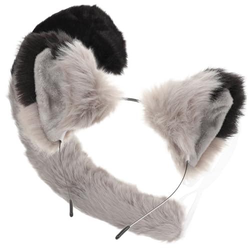 Gatuida Fuchsohren Haarreif und Plüschschwanz Weiches Tierohren Haarband Langlebiges Cosplay Accessoire für Faschingskostüme Karneval und Festival Dekoration und Formstabil von Gatuida