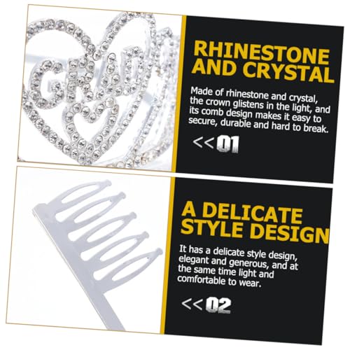 Gatuida Glitzer Tiara Krone Stirnband Silberfarbene Strass Haarreif für Abschlussfeier Party Kostüm Haar Accessoire Chic Role Play Crown Gatuida Glitzer Tiara Krone Stirnband Silberfarbene Strass Haarreif für Abschlussfeier Party Kostüm Haar Accessoire Chic Role Play Crown von Gatuida