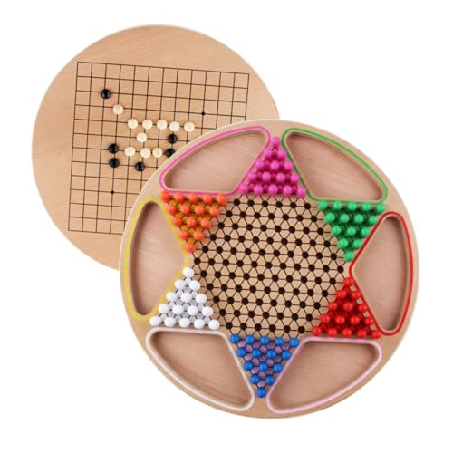 Gatuida Gobang und Chinesisches Damespiel aus Holz Lernspielzeug mit Glatter Oberfläche Robustes Brettspiel für Kognitive Entwicklung und Familienspaß Leicht und Tragbar von Gatuida