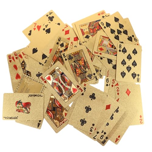 Gatuida Goldene Pokerkarten aus wasserdichte Spielkarten für Familien und Partys Langlebig und Praktisch für Interaktive Spiele und Sammlungen Gatuida Goldene Pokerkarten aus wasserdichte Spielkarten für Familien und Partys Langlebig und Praktisch für Interaktive Spiele und Sammlungen von Gatuida