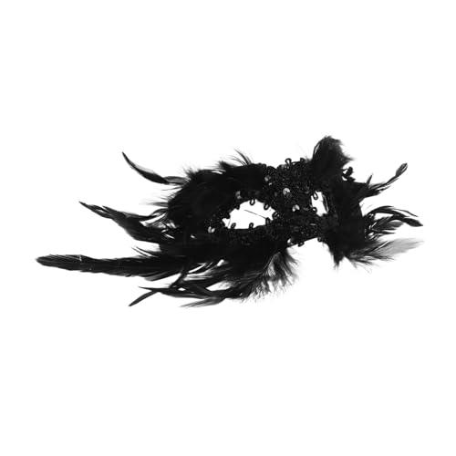 Gatuida Gothic Federmaske Damen Halbgesichtsmaske mit Pailletten Federverzierung Elastischem Band für Halloween Maskerade Kostümparty Bühnenauftritt Gatuida Gothic Federmaske Damen Halbgesichtsmaske mit Pailletten Federverzierung Elastischem Band für Halloween Maskerade Kostümparty Bühnenauftritt von Gatuida