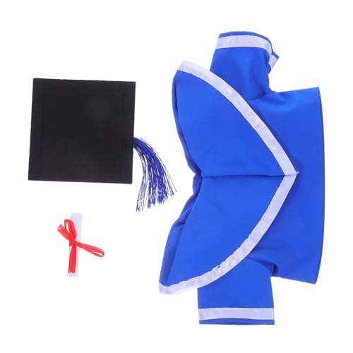 Gatuida Graduation Bärenkostüm Teiliges mit Hut Quaste und Urkunde Weiches Stofftier Outfit für Plüschbären und Puppen Vielseitig Passend Pflegeleicht und Festlich Gestaltet von Gatuida