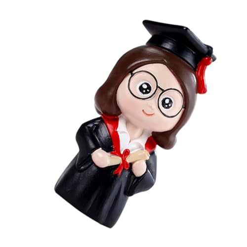 Gatuida Graduation Cake Ornament Doktor Figur Kuchen Dekoration Abschlussfeier Party Zubehör Verarbeitung Leichtes Detailreiches für Abschlussgeschenk und Festliche Tortendeko von Gatuida