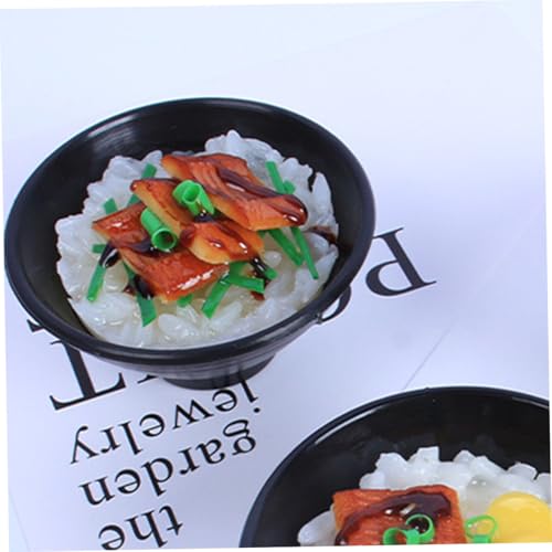 Gatuida Großer Realistischer Simulierter Bibimbap Schlüsselanhänger Miniatur Lebensmittel Charm Taschenanhänger Dekorativer Schlüsselanhänger Leicht und Farbintensiv von Gatuida