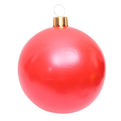 Gatuida Großes Aufblasbares Weihnachtsball Teilig Rot Langlebig Wetterfest für Garten Terrasse als Weihnachtliche Außendekoration mit Zubehörteilen und Zufälliger Zufällige Farbe von Gatuida