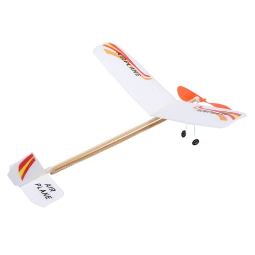 Gatuida Gummiband Flugzeug Rot DIY Flugmodell für Kleines Leichtes Luftfahrzeug mit Gummibandantrieb für Indoor und Außenspielzeug Fördert Bastelfähigkeiten und Technikverständnis von Gatuida