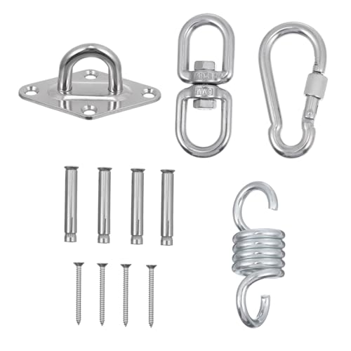 Gatuida Hängesessel Aufhängung Set Rostfrei Schwere Belastbar für Yoga Schaukel Hängematte Veranda Indoor Outdoor Holz Betonbalken Geeignet von Gatuida