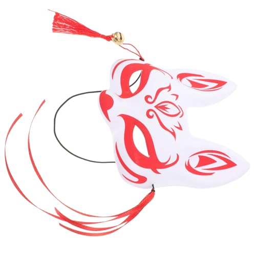 Gatuida Halbgesicht Fuchs Maske Japanische Tiermaske für Kostümpartys Maskeraden Cosplay Wiederverwendbar Komfortabel für Erwachsene von Gatuida