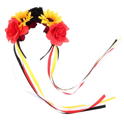 Gatuida Halloween Blumen Stirnband für Mädchen Künstliche Rosen und Pfingstrosen mit Band Haaraccessoire für Halloween Karneval und Festlichkeiten Gatuida Halloween Blumen Stirnband für Mädchen Künstliche Rosen und Pfingstrosen mit Band Haaraccessoire für Halloween Karneval und Festlichkeiten von Gatuida