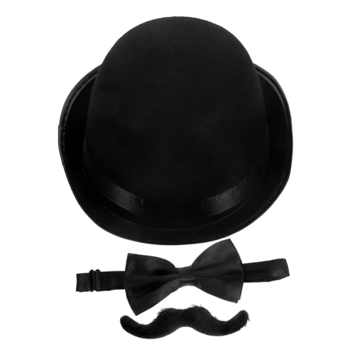 Gatuida Halloween Detektiv Kostüm Teilig mit Hut Schnurrbart Fliege Realistische Cosplay Accessoires für Erwachsene und Party Rollenspiel von Gatuida