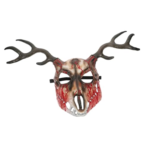 Gatuida Halloween Gehörnte Kopfmaske für Erwachsene Abnehmbare Tiermaske für Cosplay und Kostümpartys Atmungsaktiv und Bequem für Halloween und Maskenbälle Gatuida Halloween Gehörnte Kopfmaske für Erwachsene Abnehmbare Tiermaske für Cosplay und Kostümpartys Atmungsaktiv und Bequem für Halloween und Maskenbälle von Gatuida