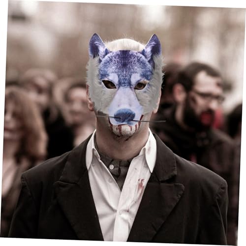 Gatuida Halloween Halbgesichts Wolfsmasken aus Tiermaske für Erwachsene Party Cosplay Requisite für Karneval Maskenball und Halloween Fest Gatuida Halloween Halbgesichts Wolfsmasken aus Tiermaske für Erwachsene Party Cosplay Requisite für Karneval Maskenball und Halloween Fest von Gatuida