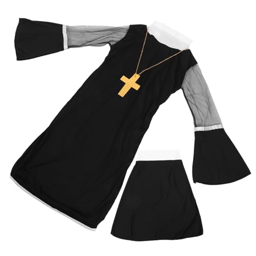 Gatuida Halloween Kostüm Damen Plus Nonnenkostüm Cosplay Outfit für Fasching Karneval Party Bühnenauftritt Bequemes Material Vielseitig für Halloween Party und Kostümveranstaltungen Gatuida Halloween Kostüm Damen Plus Nonnenkostüm Cosplay Outfit für Fasching Karneval Party Bühnenauftritt Bequemes Material Vielseitig für Halloween Party und Kostümveranstaltungen von Gatuida