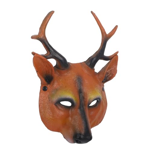 Gatuida Halloween Tiermaske PU für Cosplay Dekorative Rehmaske für Partys und Halloween Lustige Tiermaske für Gruselige von Gatuida
