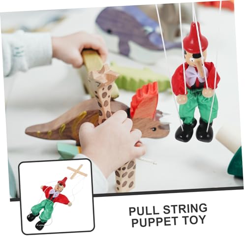 Gatuida Handgefertigte Marionette Holzpuppe mit Ziehschnur Kreative Fadenpuppe für Fein Gearbeitete Holzfigur zum Dekorieren und Theaterspielen für und Kinderaktivitäten Zufällige Farbe von Gatuida