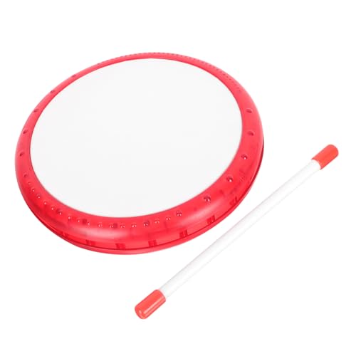 Gatuida Handtrommel mit Schlägel Percussion Instrument aus Robustem Material Glatte Oberfläche Angenehmer Klang Geeignet für Kindergarten und Frühkindliche Musikförderung Rot Gatuida Handtrommel mit Schlägel Percussion Instrument aus Robustem Material Glatte Oberfläche Angenehmer Klang Geeignet für Kindergarten und Frühkindliche Musikförderung Rot von Gatuida