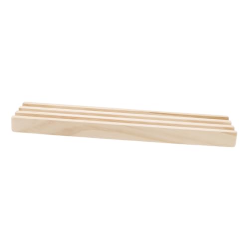 Gatuida Holz Domino Halter Rack Tisch Domino Ständer Basis aus Leichtem Kiefernholz für Desktop Spiel Zubehör mit Rutschfester Oberfläche und Langlebigem Design zur Einfachen Ablage von Gatuida