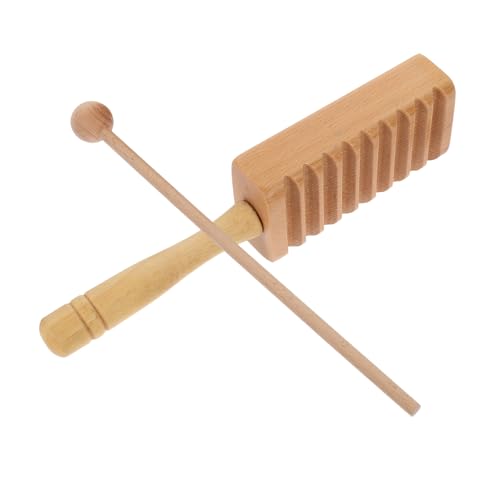 Gatuida Holz Guiro Percussion Schlaginstrument Musikalisches Lernspielzeug Langlebig Handlich Fördert Kreativität und Musikalische Früherziehung für Kleinkinder von Gatuida