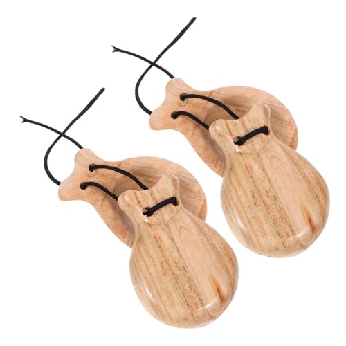 Gatuida Holz Kastagnetten Finger Kastagnetten Musikinstrument Percussion für Erwachsene Sicher Verarbeitet für Musikunterricht Bühnenauftritte und Rhythmusförderung von Gatuida