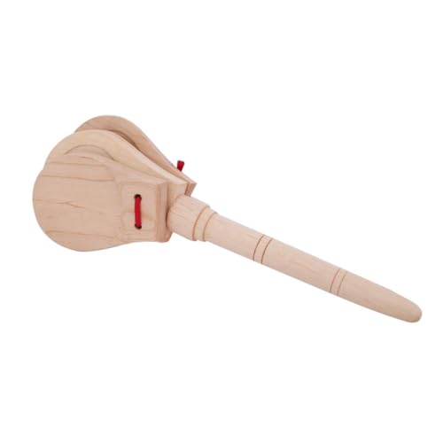Gatuida Holz Kastagnetten mit Griff Einfaches Percussion für Musikalisches Handspielzeug Fingerfertigkeit und Hand Auge Koordination für Mädchen und Jungen Ab Jahr von Gatuida