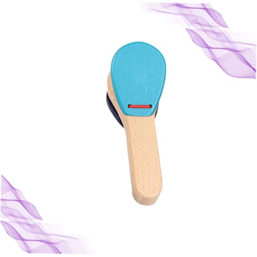 Gatuida Holz Klanghölzer mit Langem Griff Musikinstrument Leichtes Tragbares Percussion Instrument für Kleinkinder Rhythmische Handklapper in Blau Pädagogisches Lernspielzeug von Gatuida