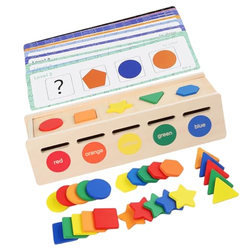 Gatuida Holz Lernspielzeug Farb und Formklassifikation Kompaktes Motorikspielzeug für Kleinkinder zur Feinmotorik Konzentration und Kognitive Entwicklung Gatuida Holz Lernspielzeug Farb und Formklassifikation Kompaktes Motorikspielzeug für Kleinkinder zur Feinmotorik Konzentration und Kognitive Entwicklung von Gatuida