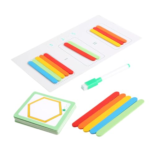 Gatuida Holz Mathe Lernspielzeug für Langlebige Polierte Rechenstäbchen Fördert Logisches Hand Auge Koordination für Vorschule Kindergarten und Frühe Bildung von Gatuida