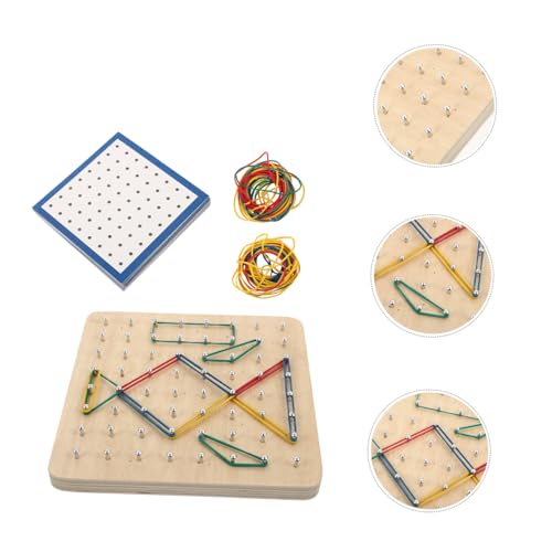 Gatuida Holz Nagelbrett Geoboard Lernspielzeug Montessori Mathe Lernhilfe für Kreatives Steckbrett aus Sicherem Hochwertigem Holz für Grundschüler von Gatuida