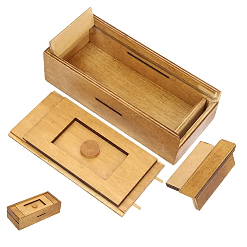 Gatuida Holz Puzzle Box mit Geheimfächern Kreatives für Rätselspiel Problemlösungsfähigkeiten für zu Besonderen Anlässen von Gatuida