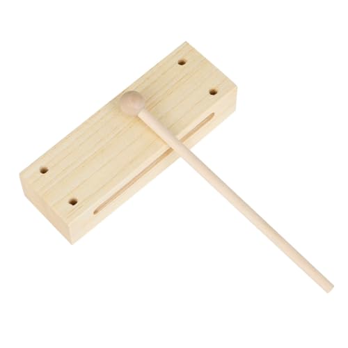 Gatuida Holz Schlaginstrument für Dual Tone Rhythmusblock mit Mallet Musikalisches Lernspielzeug Musikalischen Entwicklung und Sinneserfahrung Gatuida Holz Schlaginstrument für Dual Tone Rhythmusblock mit Mallet Musikalisches Lernspielzeug Musikalischen Entwicklung und Sinneserfahrung von Gatuida