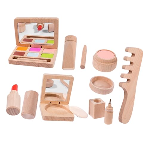 Gatuida Holz Schminkset für Teiliges Beauty Salon Make Up Set Sicheres Lernspielzeug Kreativität Feinmotorik und Vorstellungskraft Kompakt und Tragbar für Mädchen Gatuida Holz Schminkset für Teiliges Beauty Salon Make Up Set Sicheres Lernspielzeug Kreativität Feinmotorik und Vorstellungskraft Kompakt und Tragbar für Mädchen von Gatuida