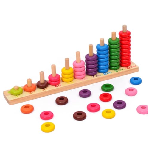 Gatuida Holz Zahlenbausteine für Mathematisches Lernspielzeug Early Education für Interaktive Spielzeuge Praktischen Fähigkeiten Groß von Gatuida