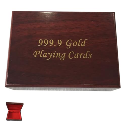 Gatuida Holzbox Aufbewahrungsbox für Pokerkarten und Schmuck Rechteckige Spielkartenbox mit Deckel Kompakte Holzschatulle für Tisch und Reise Multifunktionale Schmuck und von Gatuida