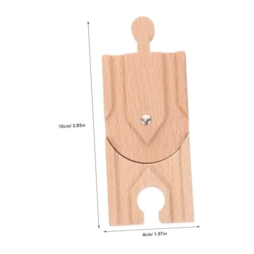 Gatuida Holzeisenbahn Zubehör Holzgleis Ersatzteil DIY Holzspielzeug Zugschienen Erweiterung Lernspielzeug Feinmotorik von Gatuida