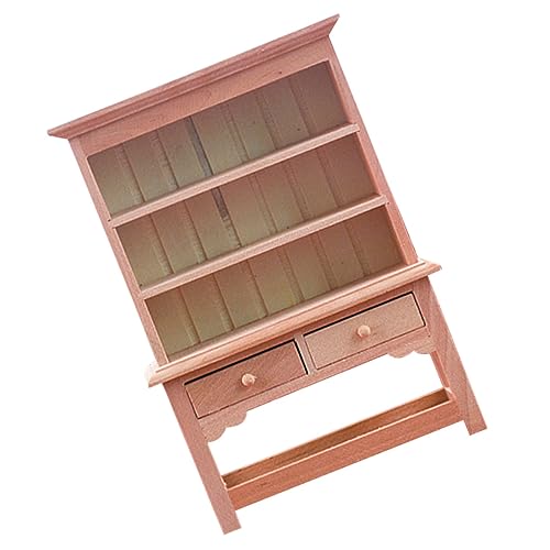Gatuida Holzmöbel Modell Schlafzimmer Puppenhaus Einrichtung Moderner Kleiner DIY Garderobenschrank Miniatur Niedlicher Kleiner Einzelner Puppenhaus Waage Retro Aufbewahrungsschrank von Gatuida