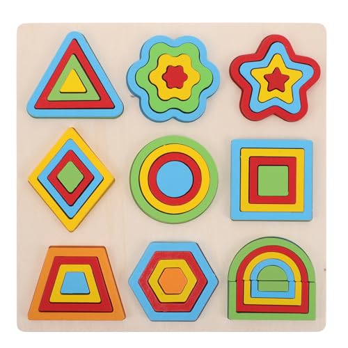 Gatuida Holzpuzzle-Formbrett – Steckpuzzle für Kleinkinder, pädagogisches Formsortierspielzeug, Vorschullernspielzeug für Babys, Mädchen und Jungen von Gatuida