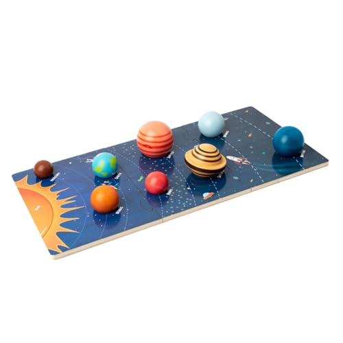 Gatuida Holzpuzzle Sonnensystem Lernspielzeug Teiliges Montessori Planeten Greifspielzeug zur Kognitiven und Frühkindlichen Entwicklung für Kleinkinder Jungen Mädchen von Gatuida