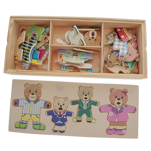 Gatuida Holzpuzzle mit Tiermotiven Ankleidepuzzle für Fördert Kreativität und Hand Augen Koordination Lernspielzeug für Jungen und Mädchen Bär Design Leuchtende Farben Gatuida Holzpuzzle mit Tiermotiven Ankleidepuzzle für Fördert Kreativität und Hand Augen Koordination Lernspielzeug für Jungen und Mädchen Bär Design Leuchtende Farben von Gatuida