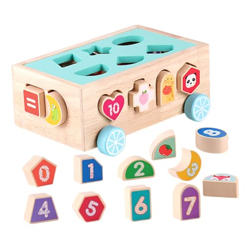 Gatuida Holzspielzeug Bus Formen Sortierspielzeug für Kleinkinder Ab Jahren Motorische Entwicklung Farb Formerkennung Pädagogisches Lernspielzeug Langlebiges Montessori von Gatuida