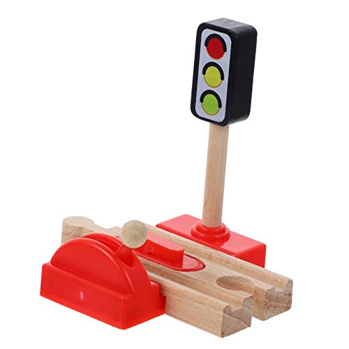 Gatuida Holzspielzeug Eisenbahn Zubehör Simuliertes Straßenblockmodell für Lustiges Gleisaccessoire für Kreative Bahnszenarien Hochwertiges Design und Lebendige Details von Gatuida