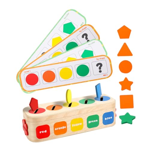 Gatuida Holzspielzeug Formen sortierer Montessori Lernspielzeug für Jungen und Mädchen Fördert Kognitive Entwicklung Feinmotorik und Handkoordination Tragbar für Zuhause und Reisen von Gatuida