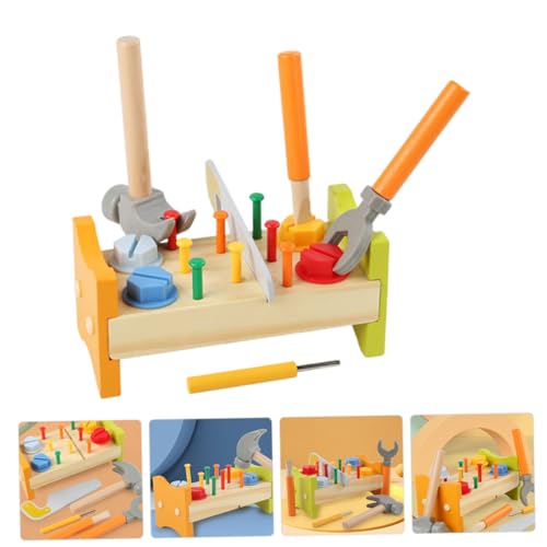 Gatuida Holzspielzeug Pounding Peg Werkbank mit Hammer Kindersicher Abgerundet Farbenfrohes Lernspielzeug für Kleinkinder Fördert Hand Auge koordination und Kreativität Pädagogisch Gatuida Holzspielzeug Pounding Peg Werkbank mit Hammer Kindersicher Abgerundet Farbenfrohes Lernspielzeug für Kleinkinder Fördert Hand Auge koordination und Kreativität Pädagogisch von Gatuida