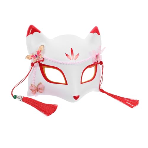 Gatuida Hübsche Fuchs Halbmaske für Kostümpartys Japanische Kreative Maske für Halloween und Karneval für Faschingsfeiern und Bar Events Gatuida Hübsche Fuchs Halbmaske für Kostümpartys Japanische Kreative Maske für Halloween und Karneval für Faschingsfeiern und Bar Events von Gatuida