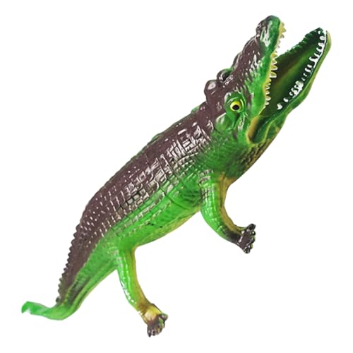 Gatuida Imitation Modell Lernspielzeug Grüner Krokodil mit Geräuschfunktion Tischornament für Kreatives und Frühe Bildung von Gatuida